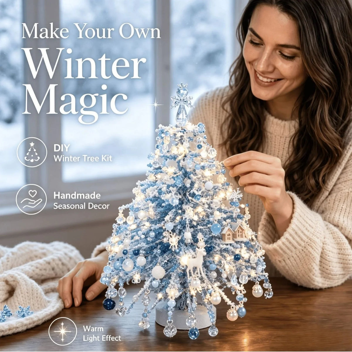 DIY Beaded Christmas Tree Kit Handmade