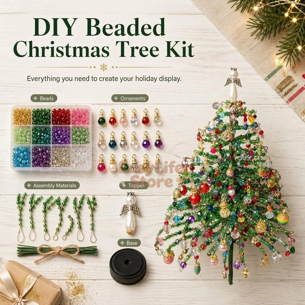 DIY Beaded Christmas Tree Kit Handmade