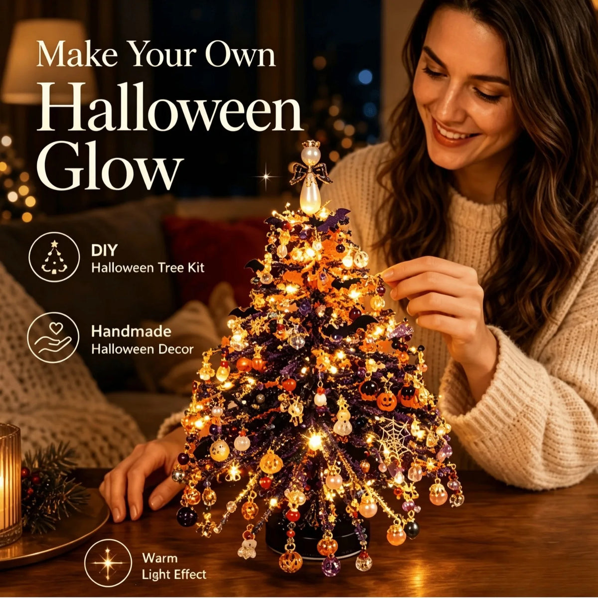 DIY Beaded Christmas Tree Kit Handmade