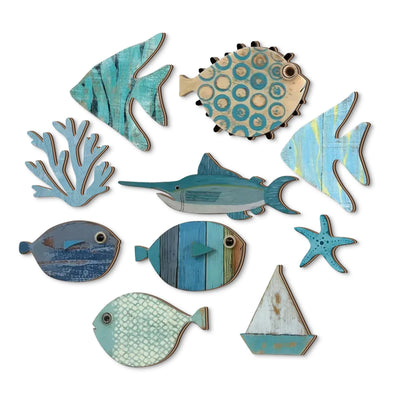 Handcrafted Wooden Ocean Wall Decor