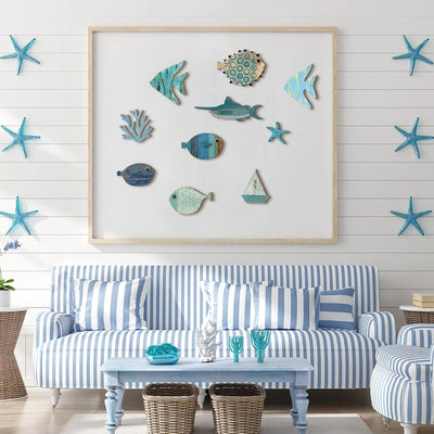 Handcrafted Wooden Ocean Wall Decor