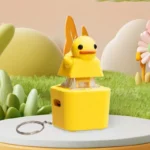 Quackey Fidget Toy Quacking Fidget Toy Rechargeable Duck Key Chain Stress Relief Sensory Game Squeaky Home Decor For Bag & - Image 3