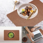 Faux Leather Placemats Set of 1/4/6pcs ,Heat Resistant Non-Slip Waterproof,Double-Sides,Kitchen Dining PU Table Place Mats - Image 6