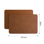 Faux Leather Placemats Set of 1/4/6pcs ,Heat Resistant Non-Slip Waterproof,Double-Sides,Kitchen Dining PU Table Place Mats - Image 2
