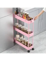 Slim Rolling Storage Cart Storage Cart Organizer Rolling Utility Cart,Room Decor,Bathroom Decor,Mobile Shelving Unit Slide Out Storage Shelves For Kitchen Living Room Bathroom Laundry Room & Dressers - Image 10
