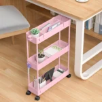 Slim Rolling Storage Cart Storage Cart Organizer Rolling Utility Cart,Room Decor,Bathroom Decor,Mobile Shelving Unit Slide Out Storage Shelves For Kitchen Living Room Bathroom Laundry Room & Dressers - Image 3